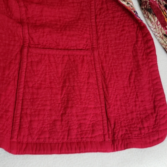 Chico's Women's Red White Black Orange Jacket, 1 - Picture 9 of 9